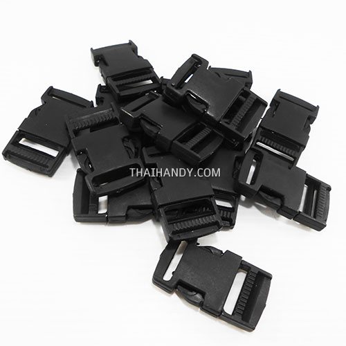 ตัวล็อคสายก้ามปูสี่เหลี่ยม พลาสติก ขนาด 1 นิ้ว บรรจุ 2000 อันยกกระสอบ สีดำ รูปเต็ม