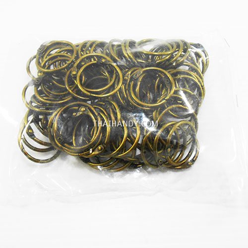 ห่วงสปริงกลม ขนาด 19 mm  บรรจุ 100 อัน สีทองรมดำ รูปเต็ม