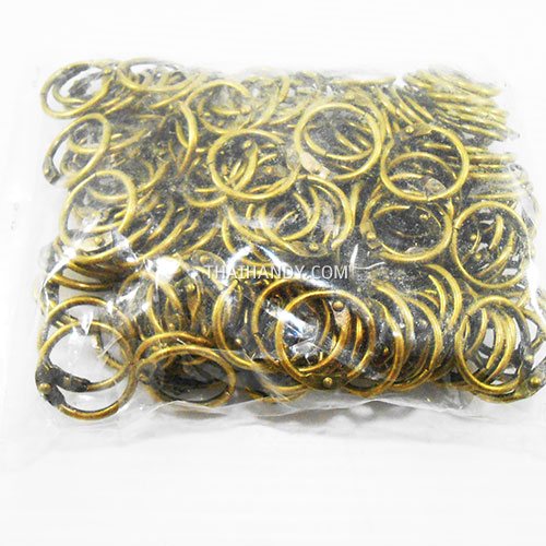 ห่วงสปริงกลม ขนาด 19 mm  บรรจุ 200 อัน สีทองรมดำ รูปเต็ม