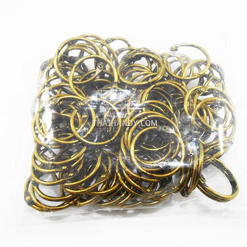 ห่วงสปริงกลม ขนาด 32 mm  บรรจุ 100 อัน สีทองรมดำ รูปเต็ม