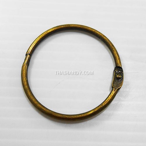 ห่วงสปริงกลม ขนาด 38 mm  บรรจุ 1 อัน สีทองรมดำ รูปเต็ม