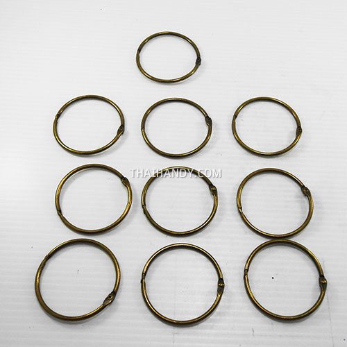 ห่วงสปริงกลม ขนาด 51 mm  บรรจุ 10 อัน สีทองรมดำ รูปเต็ม