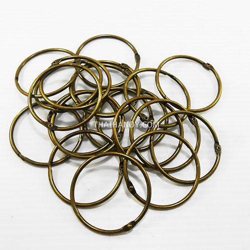 ห่วงสปริงกลม ขนาด 51 mm  บรรจุ 50 อัน สีทองรมดำ รูปเต็ม