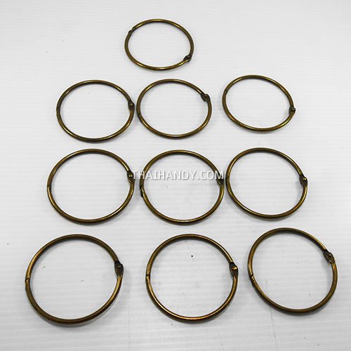 ห่วงสปริงกลม ขนาด 64 mm  บรรจุ 10 อัน สีทองรมดำ รูปเต็ม