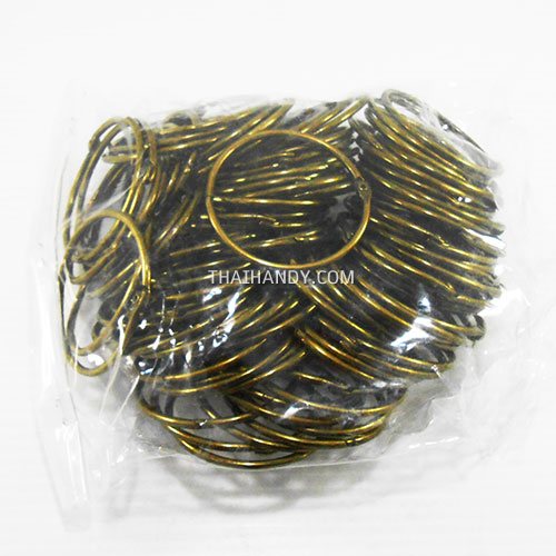 ห่วงสปริงกลม ขนาด 64 mm  บรรจุ 100 อัน สีทองรมดำ รูปเต็ม