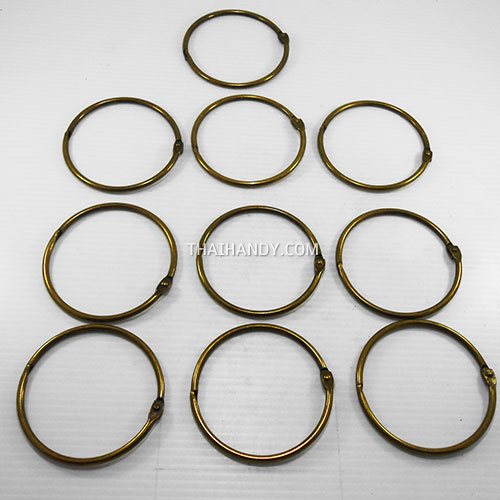 ห่วงสปริงกลม ขนาด 76 mm  บรรจุ 10 อัน สีทองรมดำ รูปเต็ม