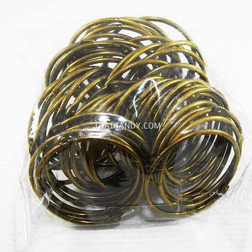 ห่วงสปริงกลม ขนาด 76 mm  บรรจุ 100 อัน สีทองรมดำ รูปเต็ม