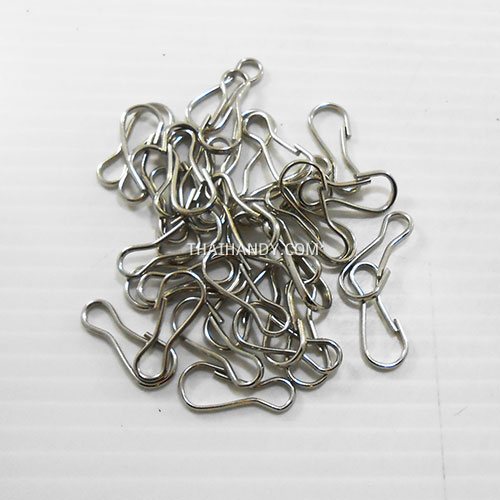 คอหมาคลิป ขนาด 9.2x24 mm (จิ๋ว) บรรจุ 100 อัน สีนิเกิ้ล รูปเต็ม