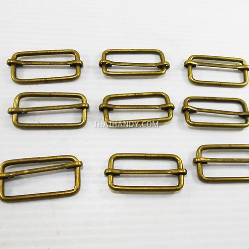 ตัวปรับสายโลหะ 2 ช่อง ขนาด 1.5 นิ้ว บรรจุ 10 อัน สีทองรมดำ รูปเต็ม