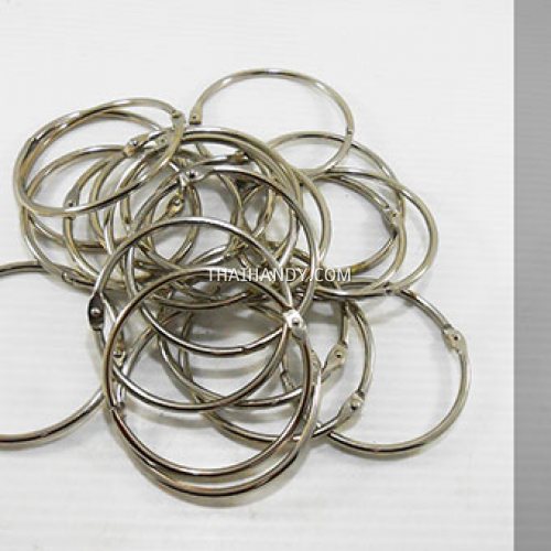 ห่วงสปริงกลม ขนาด 64 mm  บรรจุ 50 อัน สีนิเกิ้ล รูปเต็ม