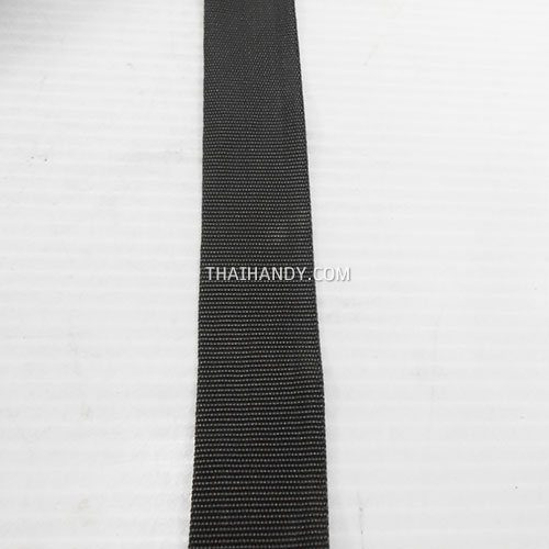 สายผ้า-ผ้ากุ๊น PP  ลายเวอร์จิ้น ขนาด 1 นิ้ว บรรจุ 1 เมตร สีเทาเข้ม รูปเต็ม