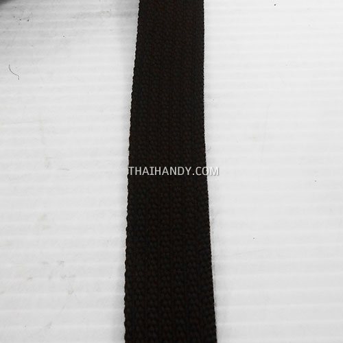 สายผ้า-ผ้ากุ๊น Cotton (ฝ้าย) ลายลอน ขนาด 1 นิ้ว บรรจุ 1 เมตร สีน้ำตาลเข้ม รูปเต็ม