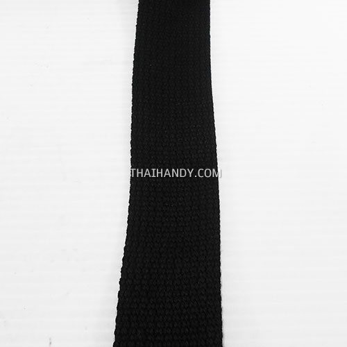 สายผ้า-ผ้ากุ๊น Cotton (ฝ้าย) สปันหนา ขนาด 1.5 นิ้ว บรรจุ 1 เมตร สีดำ รูปเต็ม