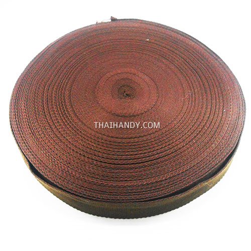 สายผ้า-ผ้ากุ๊น Cotton (ฝ้าย) สปันหนา ขนาด 1.5 นิ้ว บรรจุ 50 เมตร สีน้ำตาลเข้ม รูปเต็ม