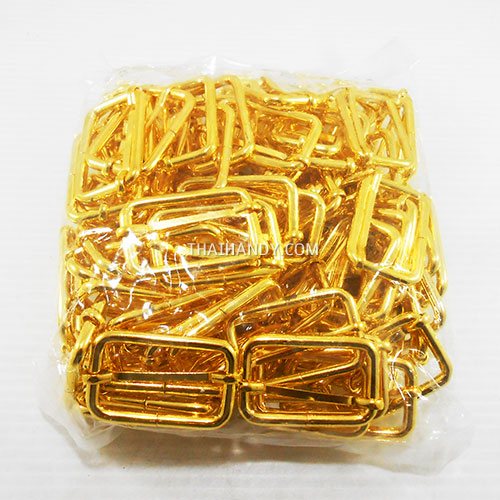 ตัวปรับสายโลหะ 2 ช่อง ขนาด 1.5 นิ้ว บรรจุ 100 อัน สีทอง รูปเต็ม