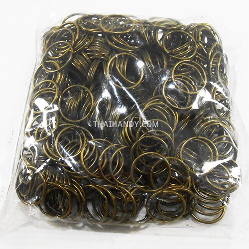 ห่วงพวงกุญแจ เฉพาะห่วง ขนาด 2.5 cm  บรรจุ 100 อัน สีทองรมดำ รูปเต็ม