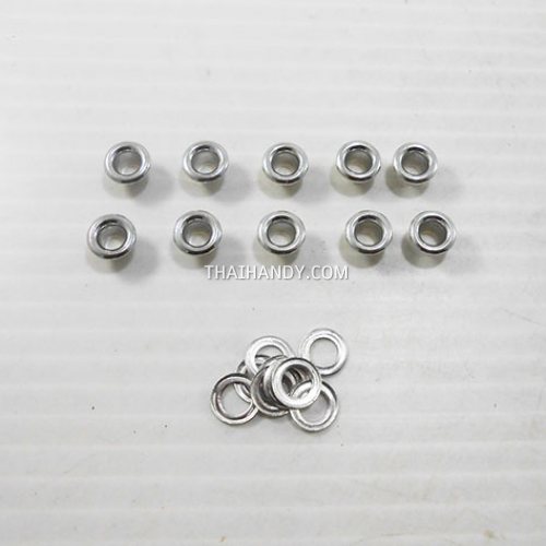 ตาไก่ อลูมิเนียม ขนาด 4.4 mm (02) บรรจุ 10 ชุด สีเงิน รูปเต็ม