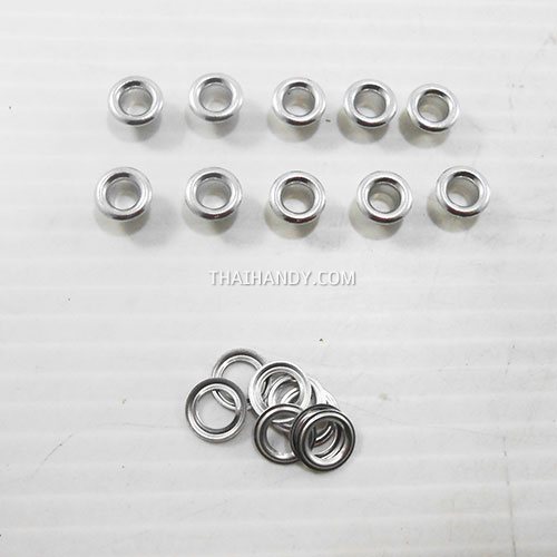 ตาไก่ อลูมิเนียม ขนาด 5.2 mm (03) บรรจุ 10 ชุด สีเงิน รูปเต็ม