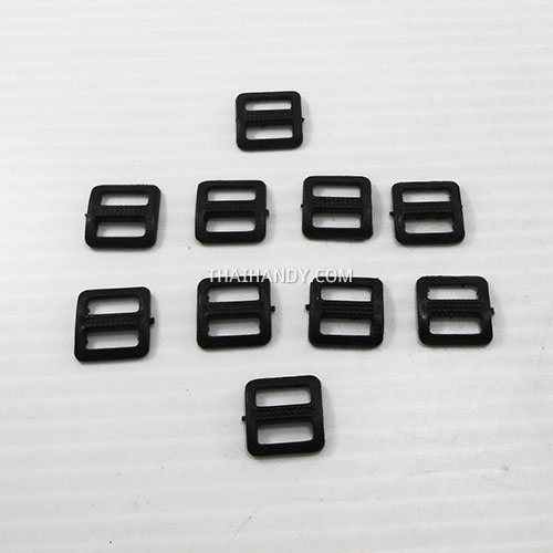 ตัวปรับสายพลาสติก 2 ช่อง ขนาด 3/8 นิ้ว บรรจุ 10 อัน สีดำ รูปเต็ม