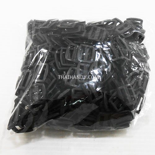 ตัวปรับสายพลาสติก 2 ช่อง ขนาด 1/2 นิ้ว บรรจุ 100 อัน สีดำ รูปเต็ม