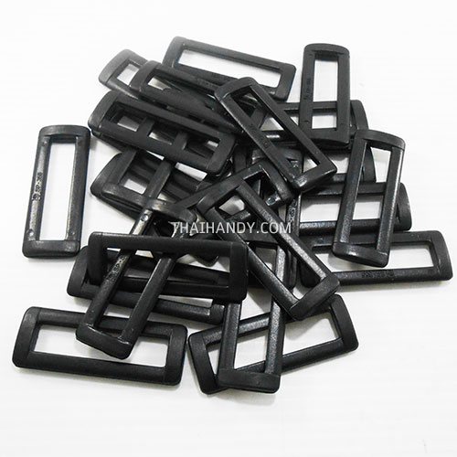 ตัวปรับสายพลาสติก 1 ช่อง ขนาด 2 นิ้ว บรรจุ 50 อัน สีดำ รูปเต็ม