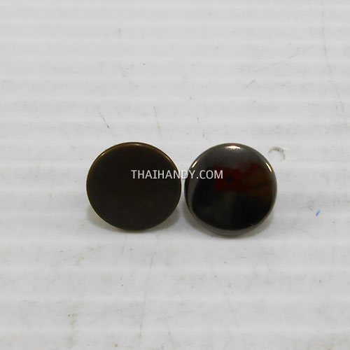 ตะปูย้ำสองหน้า หน้ากว้าง 13 มิล ขนาดขายาว 9 mm  บรรจุ 10 ชุด สีเงินรมดำและทองรมดำ รูปเต็ม