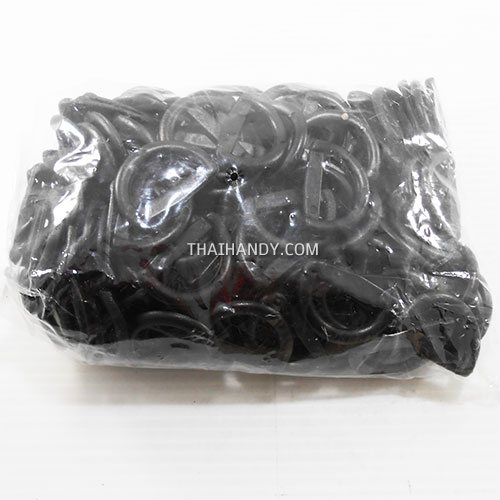ห่วงพลาสติกตัว D 1 ช่อง ขนาด 1 นิ้ว บรรจุ 200 อัน สีดำ รูปเต็ม