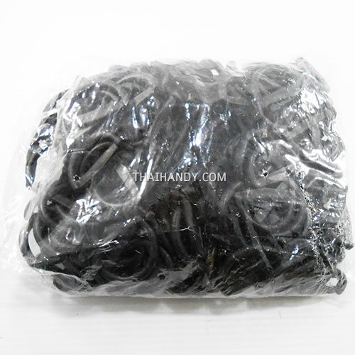 ห่วงพลาสติกตัว D 1 ช่อง ขนาด 1.2 นิ้ว บรรจุ 200 อัน สีดำ รูปเต็ม