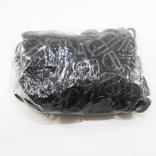 ห่วงพลาสติกตัว D 2 ช่อง ขนาด 6 หุน บรรจุ 200 อัน สีดำ รูปเต็ม