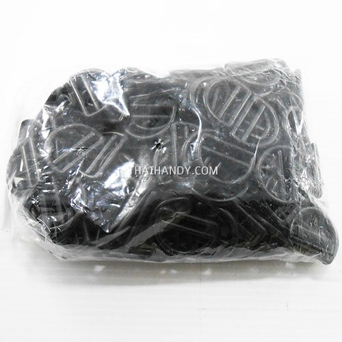 ห่วงพลาสติกตัว D 2 ช่อง ขนาด 1 นิ้ว บรรจุ 200 อัน สีดำ รูปเต็ม