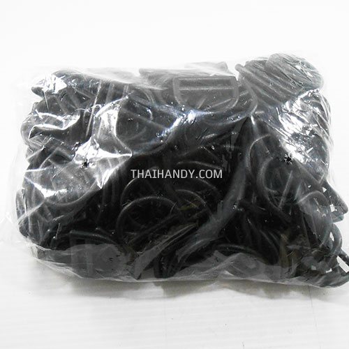 ห่วงพลาสติกตัว D 2 ช่อง ขนาด 1.2 นิ้ว บรรจุ 200 อัน สีดำ รูปเต็ม