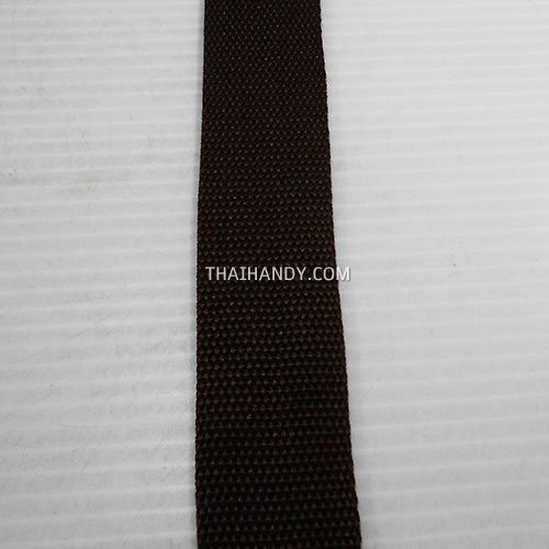 สายผ้า-ผ้ากุ๊น PP  ลายเวอร์จิ้น ขนาด 1.2 นิ้ว บรรจุ 1 เมตร สีน้ำตาลเข้ม รูปเต็ม