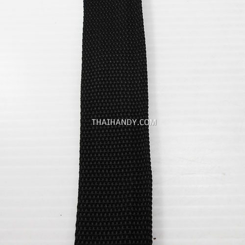สายผ้า-ผ้ากุ๊น PP  ลายเวอร์จิ้น ขนาด 1.2 นิ้ว บรรจุ 1 เมตร สีดำ รูปเต็ม