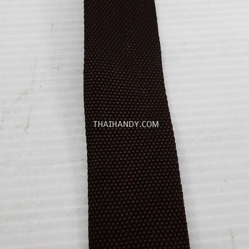 สายผ้า-ผ้ากุ๊น PP  ลายเวอร์จิ้น ขนาด 1.5 นิ้ว บรรจุ 1 เมตร สีน้ำตาลเข้ม รูปเต็ม