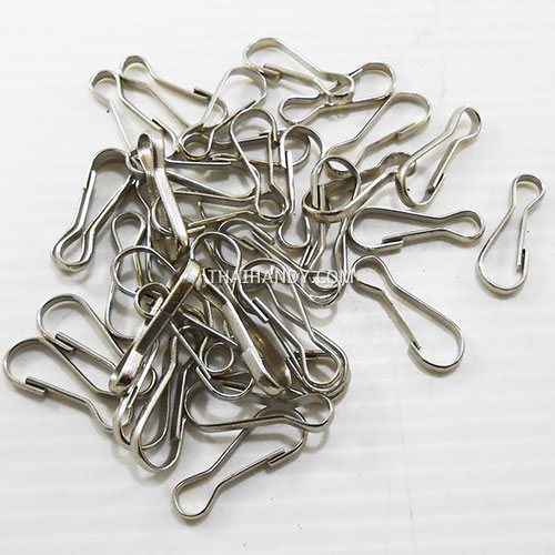 คอหมาคลิป ขนาด 11x30.3 mm (เล็ก) บรรจุ 500 อัน สีนิเกิ้ล รูปเต็ม