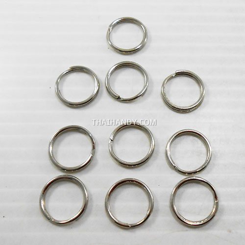 ห่วงพวงกุญแจ เฉพาะห่วง ขนาด 1.36 cm  บรรจุ 10 อัน สีนิเกิ้ล รูปเต็ม