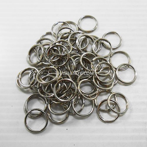 ห่วงพวงกุญแจ เฉพาะห่วง ขนาด 1.36 cm  บรรจุ 100 อัน สีนิเกิ้ล รูปเต็ม