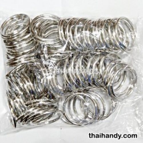 ห่วงเหล็กกลม ขนาด 1.5 นิ้วหนา บรรจุ 100 อัน สีนิเกิ้ล รูปเต็ม