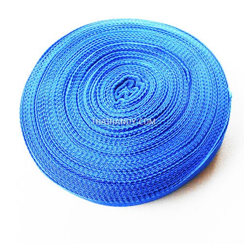 สายผ้า-ผ้ากุ๊น PP  ลายก้างปลา ขนาด 6 หุน (2 cm) บรรจุ 50 เมตร สีน้ำเงิน รูปเต็ม