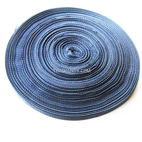 สายผ้า-ผ้ากุ๊น PP  ลายเรียบ ขนาด 3 หุน (1 cm) บรรจุ 50 เมตร สีกรมท่า รูปเต็ม