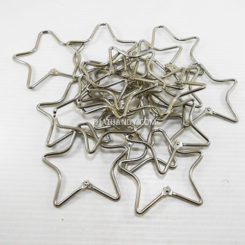 ห่วงสปริงดวงดาว ขนาด 72 mm  บรรจุ 50 อัน สีทองรมดำ รูปเต็ม