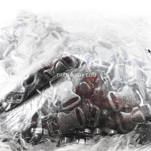 ตัวล็อคสายก้ามปูเต่า พลาสติก ขนาด 3/8 นิ้ว (3 หุน) บรรจุ 100 อัน สีดำ รูปเต็ม