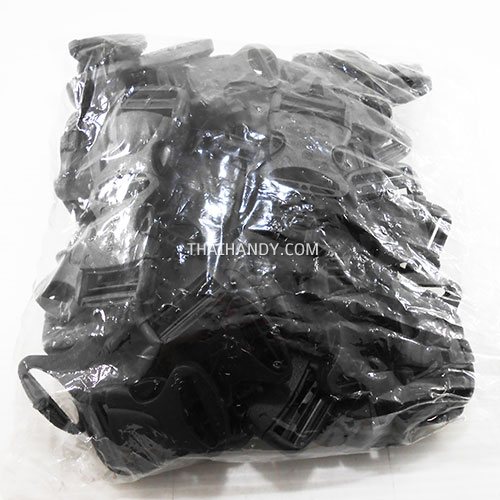 ตัวล็อคสายก้ามปูเต่า พลาสติก ขนาด 1.2 นิ้ว บรรจุ 500 อัน สีดำ รูปเต็ม