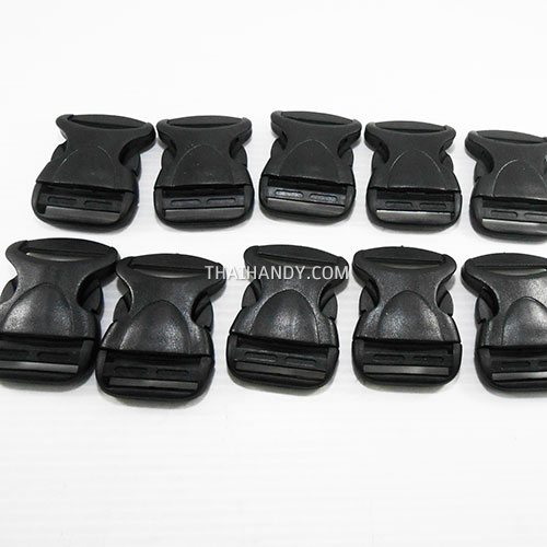 ตัวล็อคสายก้ามปูเต่า พลาสติก ขนาด 1.5 นิ้ว บรรจุ 10 อัน สีดำ รูปเต็ม