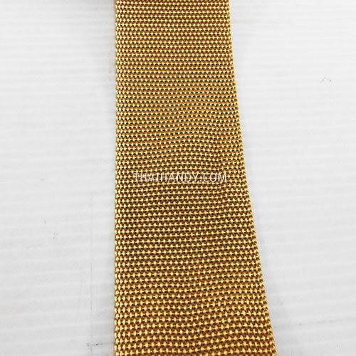 สายผ้า-ผ้ากุ๊น PP  ลายเวอร์จิ้น ขนาด 2 นิ้ว บรรจุ 1 เมตร สีกากีแกมทอง รูปเต็ม