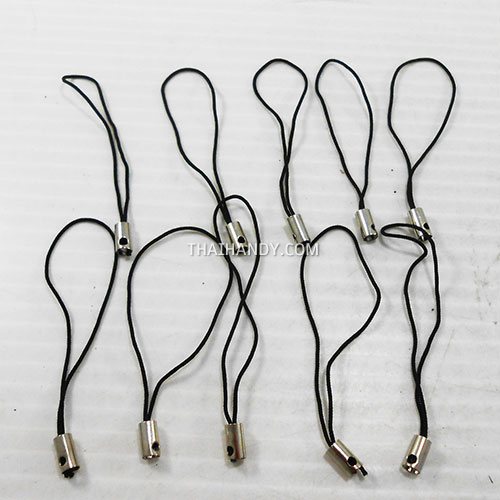 ห่วงพวงกุญแจเชือก ขนาดยาว 5 cm  บรรจุ 10 อัน สีนิเกิ้ล รูปเต็ม