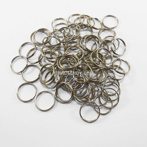 ห่วงพวงกุญแจ เฉพาะห่วง ขนาด 1.8 cm  บรรจุ 100 อัน สีนิเกิ้ล รูปเต็ม
