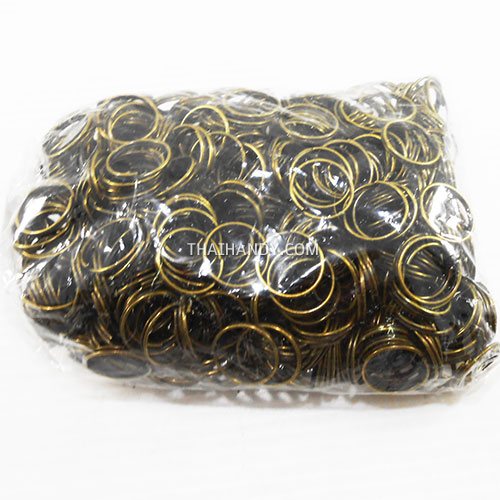 ห่วงพวงกุญแจ เฉพาะห่วง ขนาด 1.8 cm  บรรจุ 500 อัน สีทองรมดำ รูปเต็ม