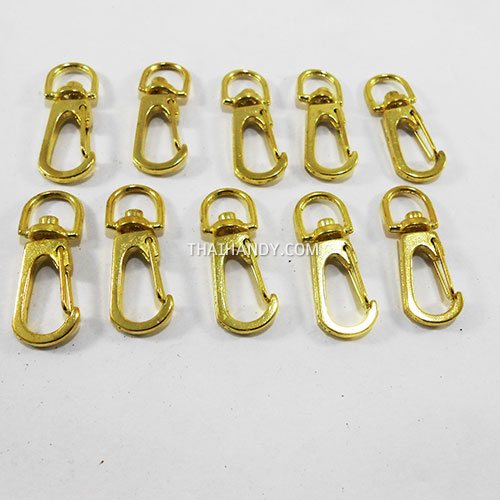 คอหมาโลหะ ตะขอซี ขนาด 1.21x3.3 cm  บรรจุ 10 อัน สีทอง รูปเต็ม