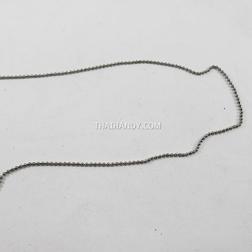 โซ่ไข่ปลา เฉพาะสาย ขนาด 1.2 mm  บรรจุ 1 เมตร สีนิเกิ้ล รูปเต็ม